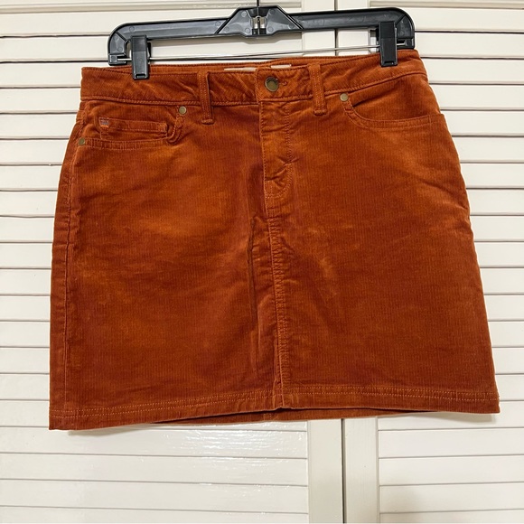 Patagonia regular rusty orange brown colored corduroy miniskirt size 8 - Picture 2 of 13